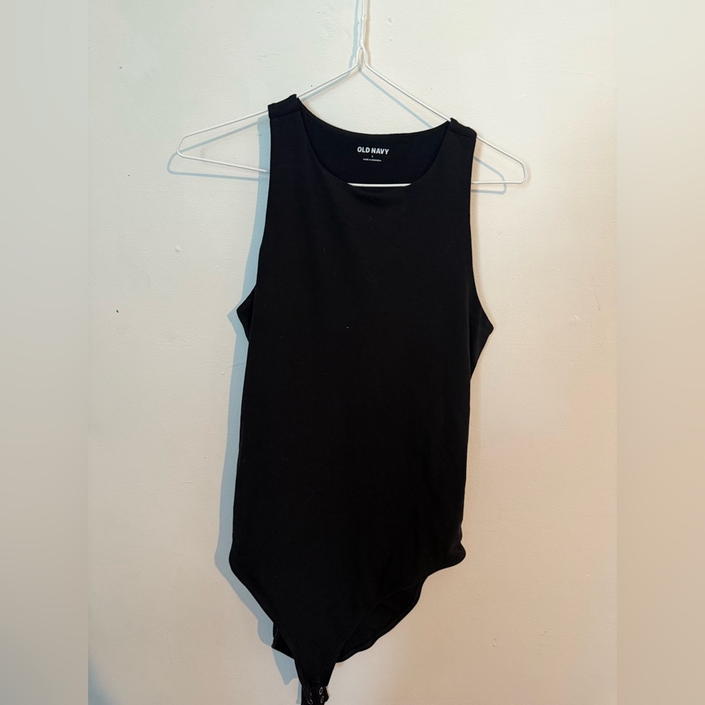 Old Navy Black Sleeveless Bodysuit Tank Top